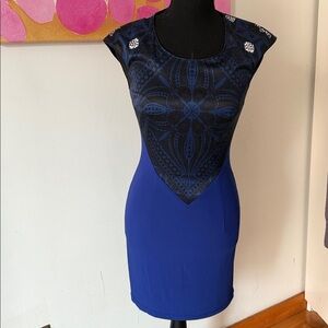💙 NEW Roberto Cavalli Patterned Dress Bodycon Rare